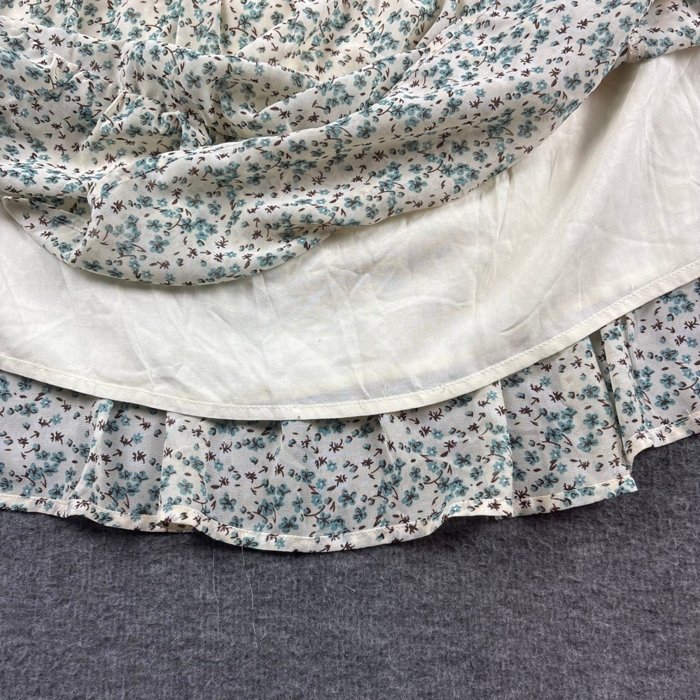 Perfectly Priscilla 2X Floral Print Dress Tiered Ruffle‎ Sleeveless Babydoll - Picture 5 of 9